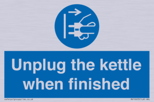Unplug the kettle when finished